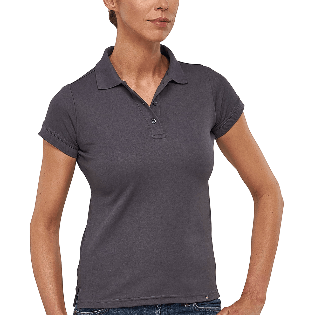 FLASH POLO FEMME GRIS FONCÉ