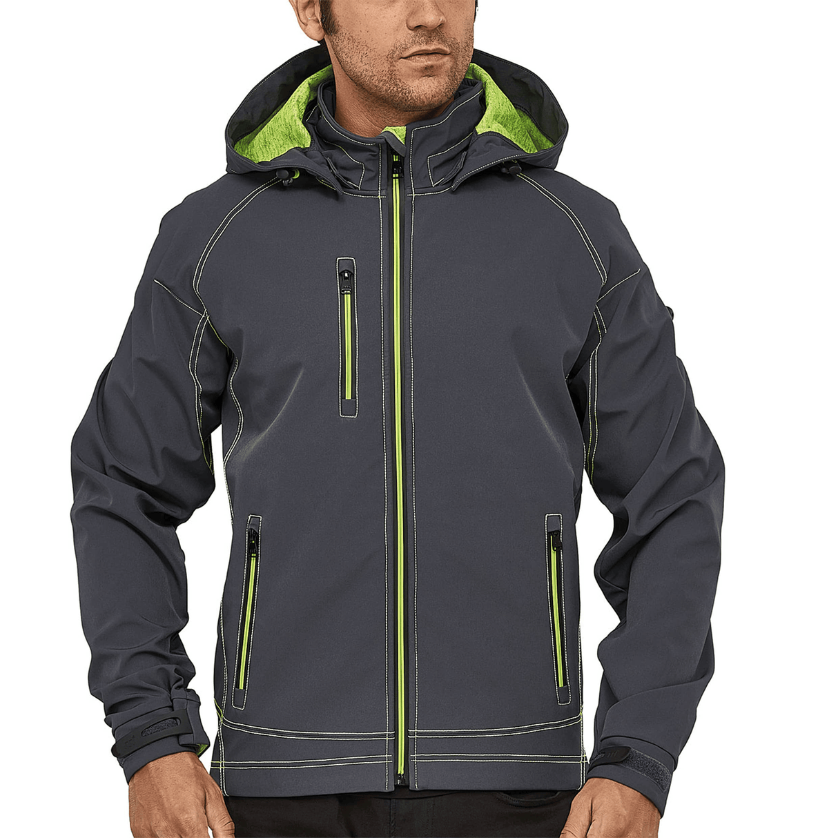 CHAQUETA SOFTSHELL: TWOTONE MALE BLACKGREY