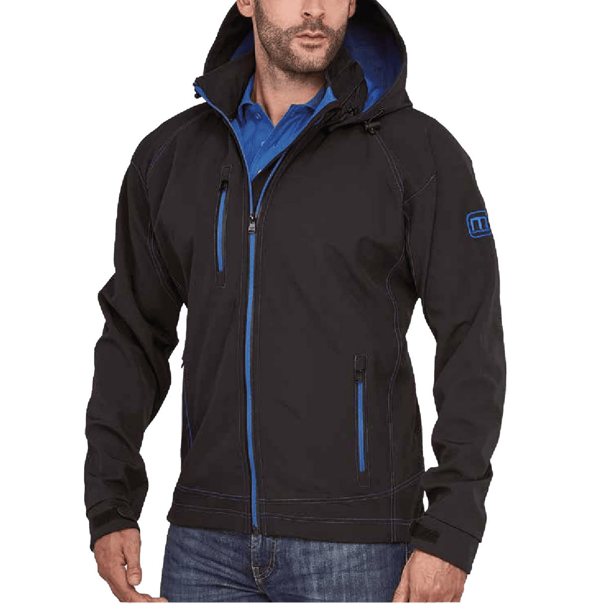 TWOTONE MALE BLACKROYALBLUE CHAQUETA SOFTSHELL