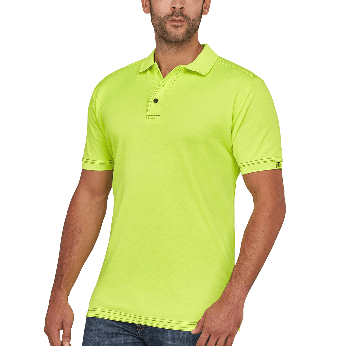 POLO SIGNATURE BLANC 