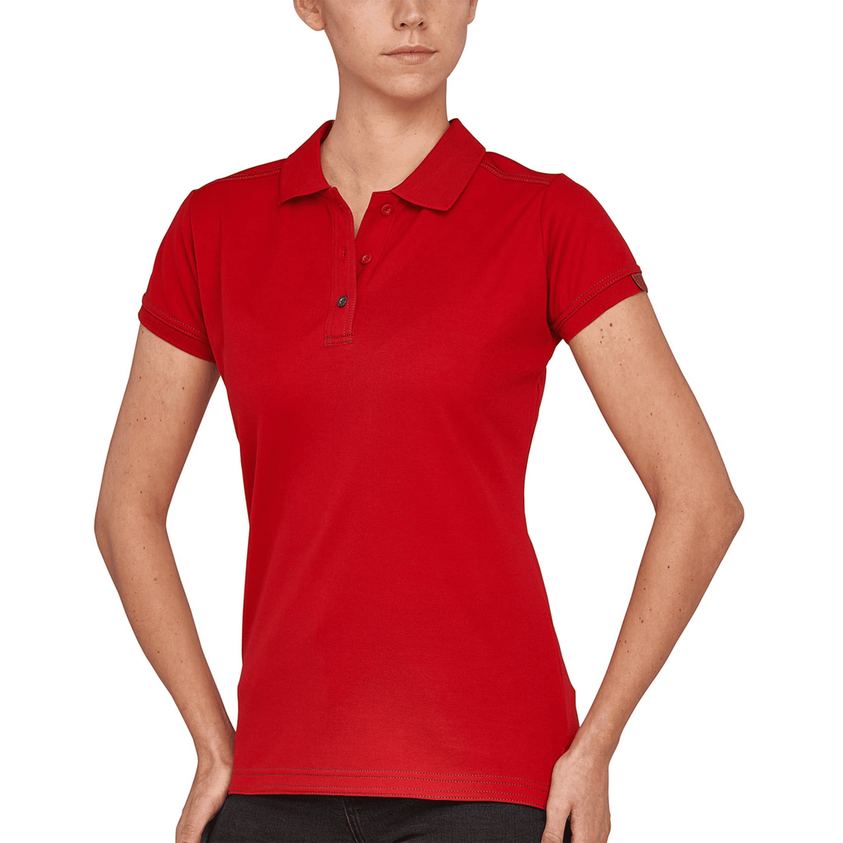 SIGNATURE FEMALE RED POLO TRABAJO