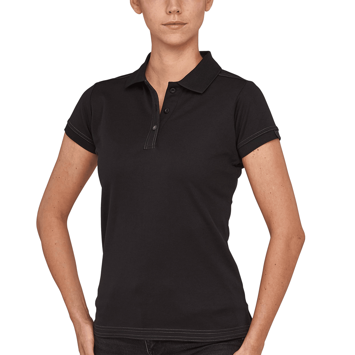 SIGNATURE POLO FEMME NOIRVERT