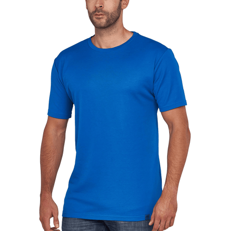 Camiseta de trabajo azul, duradera y ajustada